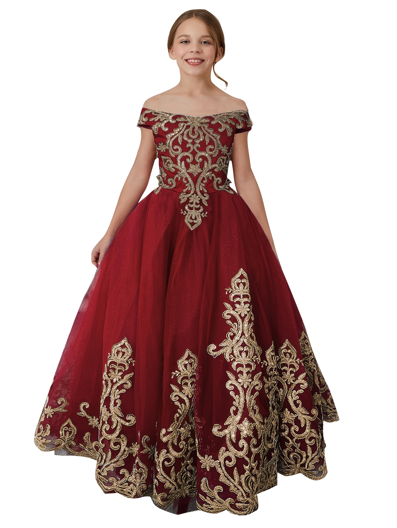 sequin wedding dress Ball Gown Sequins Wedding Dress Off The Shoulder main image 1