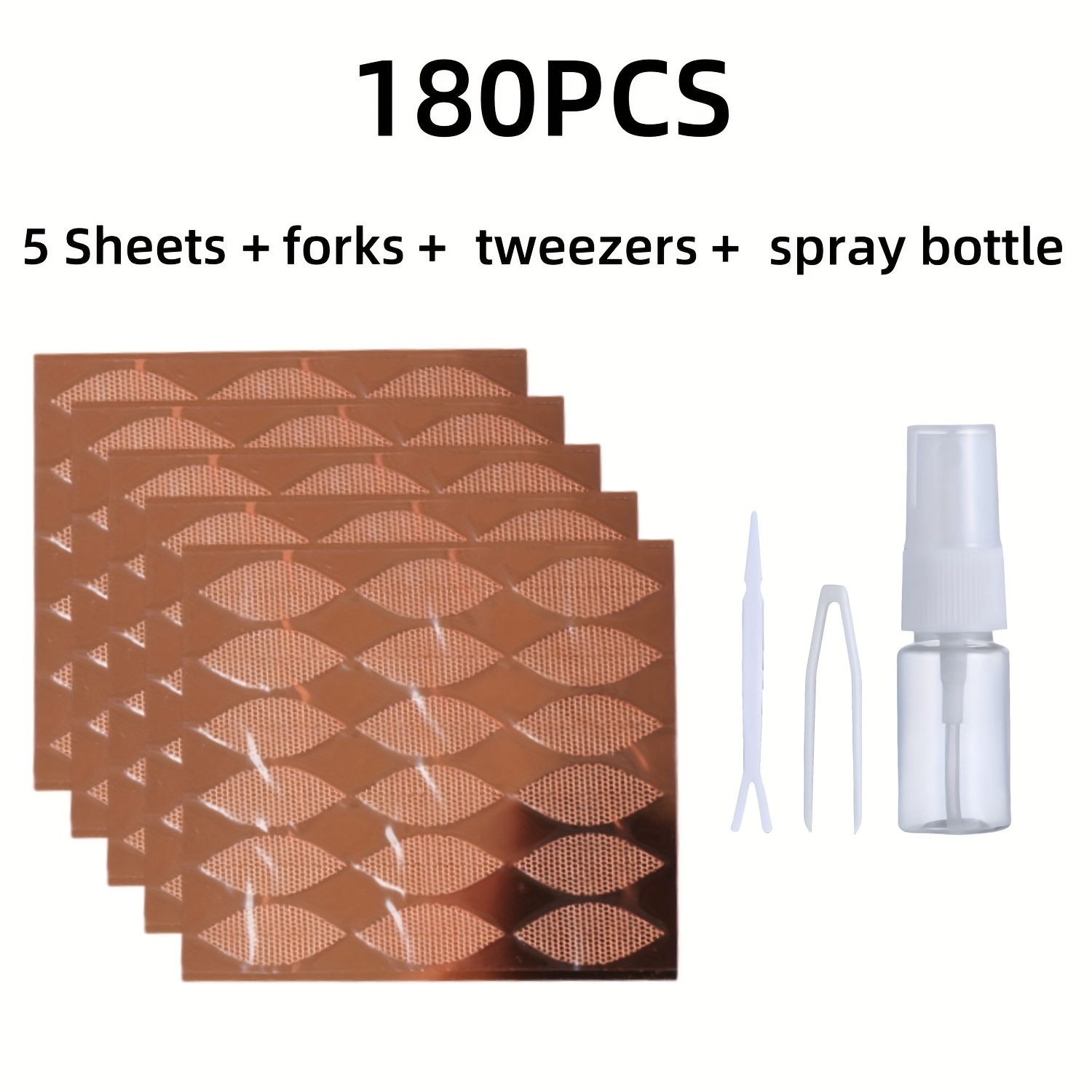 72/180pcs Invisible Double Eyelid Tape - Hypoallergenic Self-adhesive Tape For Instant Eye Lift, Breathable And Alcohol-free! Includes Fork Bar, Tweezers And Spray Bottle | Makeup Application!