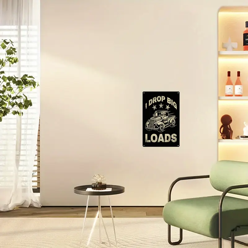 aluminum sign " drop big" decor toilet - Temu