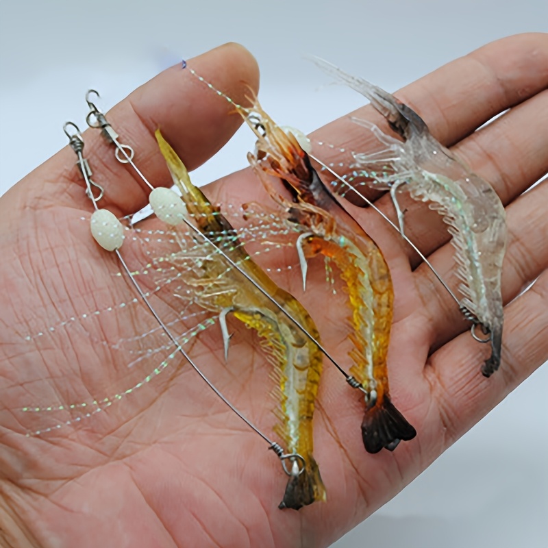 

7-pack Soft Lure , 7cm Pvc Artificial Shrimp For Freshwater And Saltwater Fishing, Bass And Pike , Night Fishing Lures