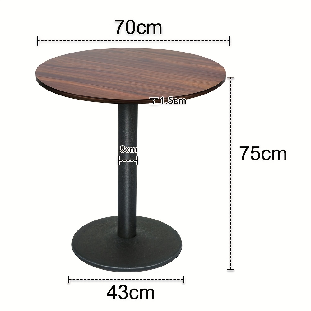 Image of Dining Table, Xl Square Kitchen Table, For Living Room, Office, 70x70x75cm, Industrial Style, Wood And Metal Bar Table, High Iron Table - For 2-6 People, Reddish Brown
