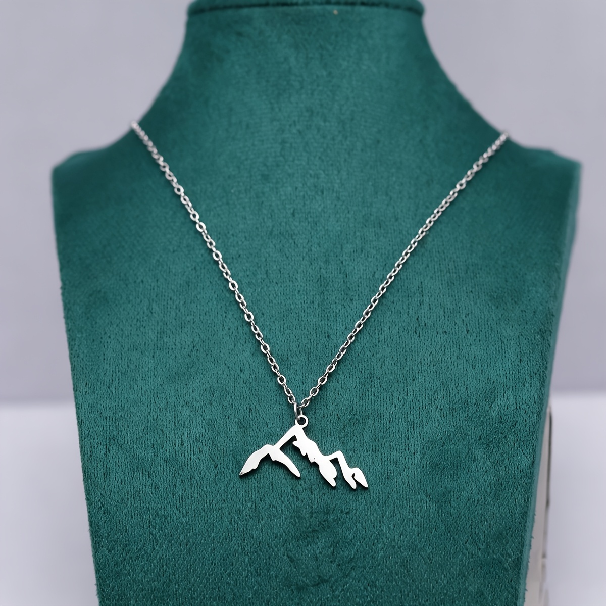 TEMU Collana con ciondolo a forma di in acciaio inossidabile, collana a tema , casual sportivo, regalo per scalatore