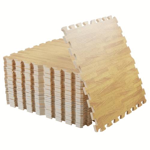 12 24pcs interlocking eva foam mats 60x60cm wood effect soft gym home exercise workout mat garage floor tiles indoor 12pcs 240 x 180cm