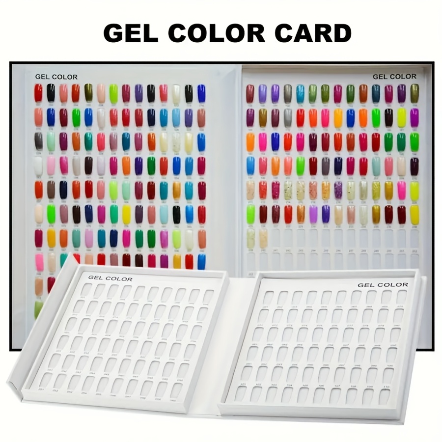 

120colors Nail Color Display Book With 120 Colors Card Polish Display Chart Board Nail Art Shelf