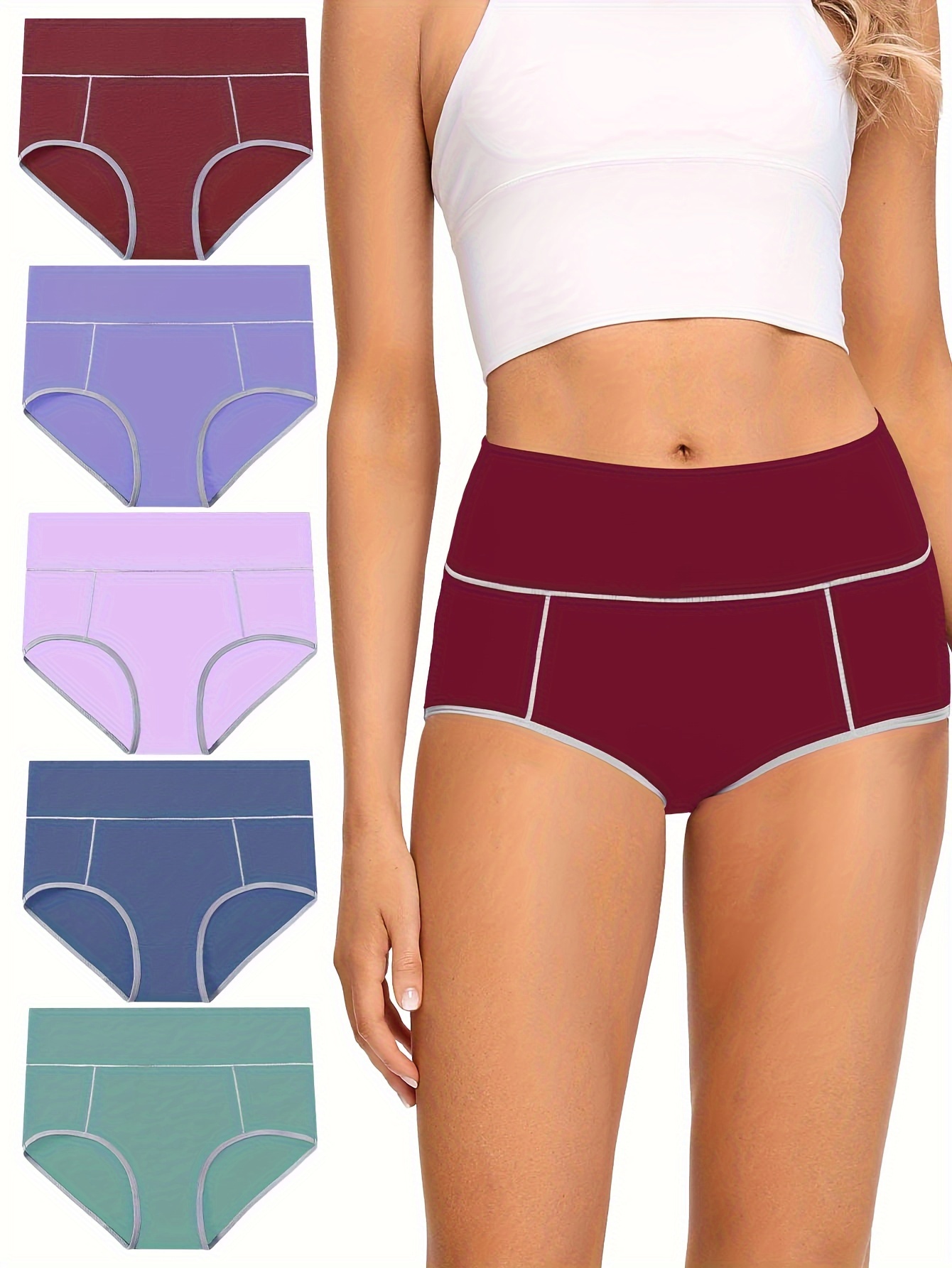 6 Pc Womens Seamless Soft Boyshort Sport Panties Plus Size