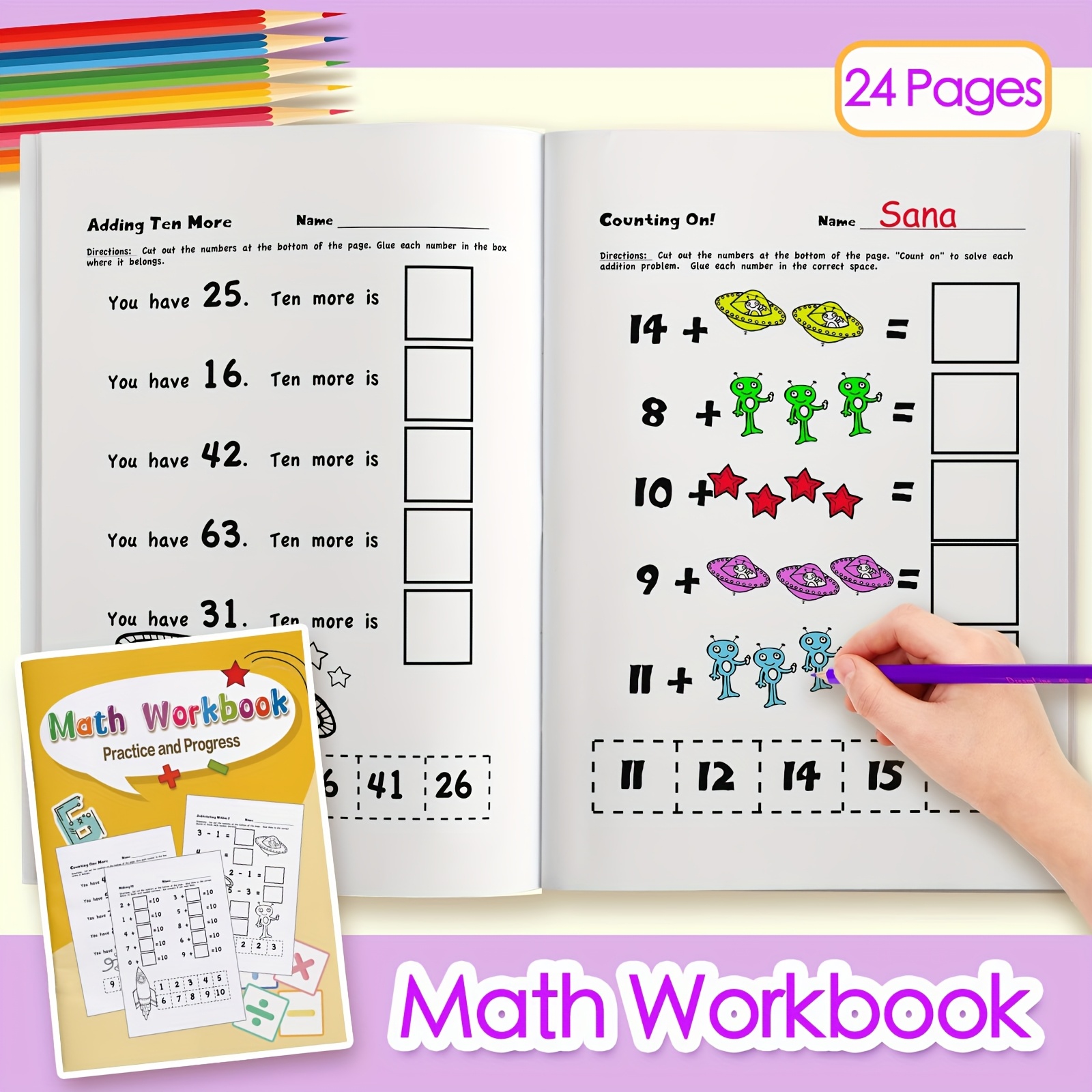 Kids' Calculation Book: Color & Write to Master Addition and Subtraction