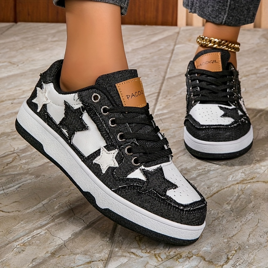 Fashion Sneakers - Casual Sports Outdoor Shoes, Solid Color, All-Season, Lace-Up, Low Top, Round Toe, Fabric Upper & Inner, Rubber Sole, Comfortable Insole