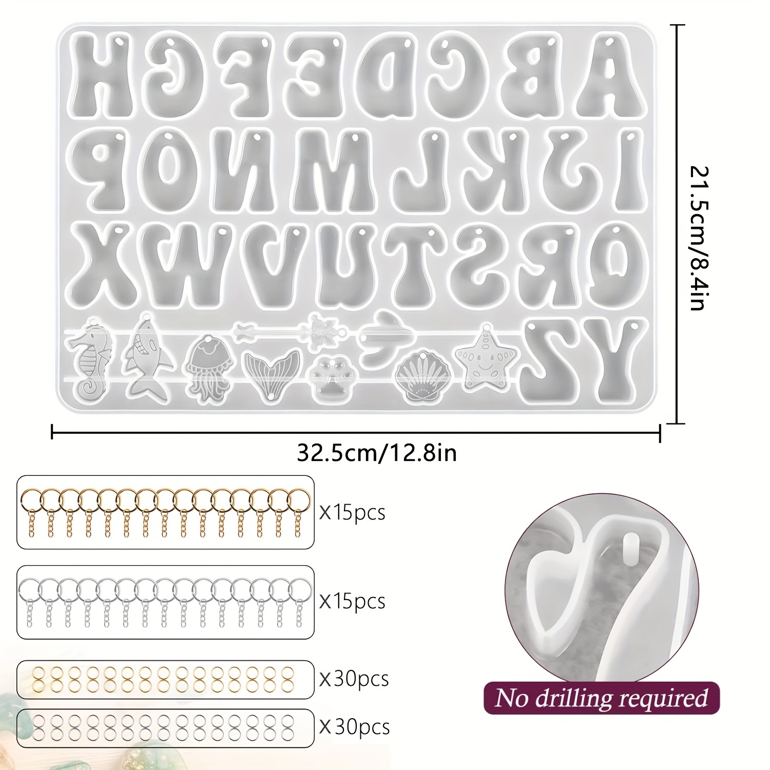       molds set         shaped   keychain and jewelry pendants     moulds   hanging   details 3