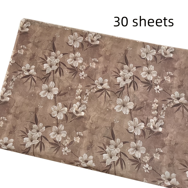 Image of New Chinese Apricot Pattern Packaging Tissue -20 '' X 14 '' Gift Packaging Thin Paper, Suitable For Wedding, Festival Gifts, Birthday Gift Packaging, Bouquet Packaging, Gift Bag Filling, Party Gifts