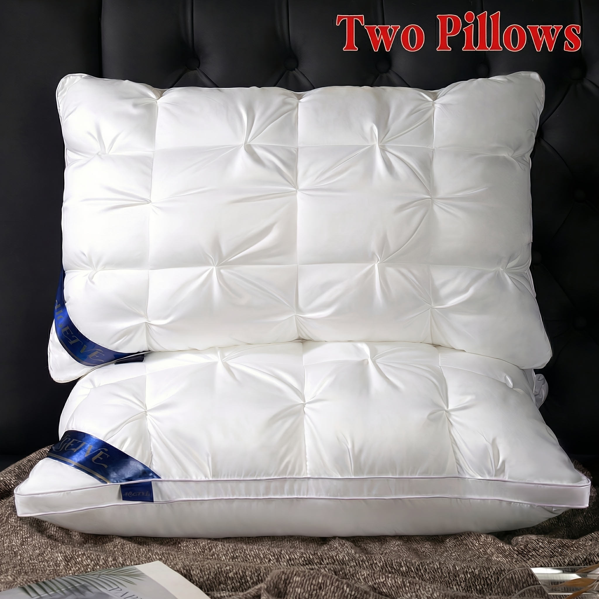 2pcs     deep sleep neck pillow high fluffiness suitable for   cool and breathable for summer soft fabric easy to clean random colors   queen king size easter and mothers day gifts