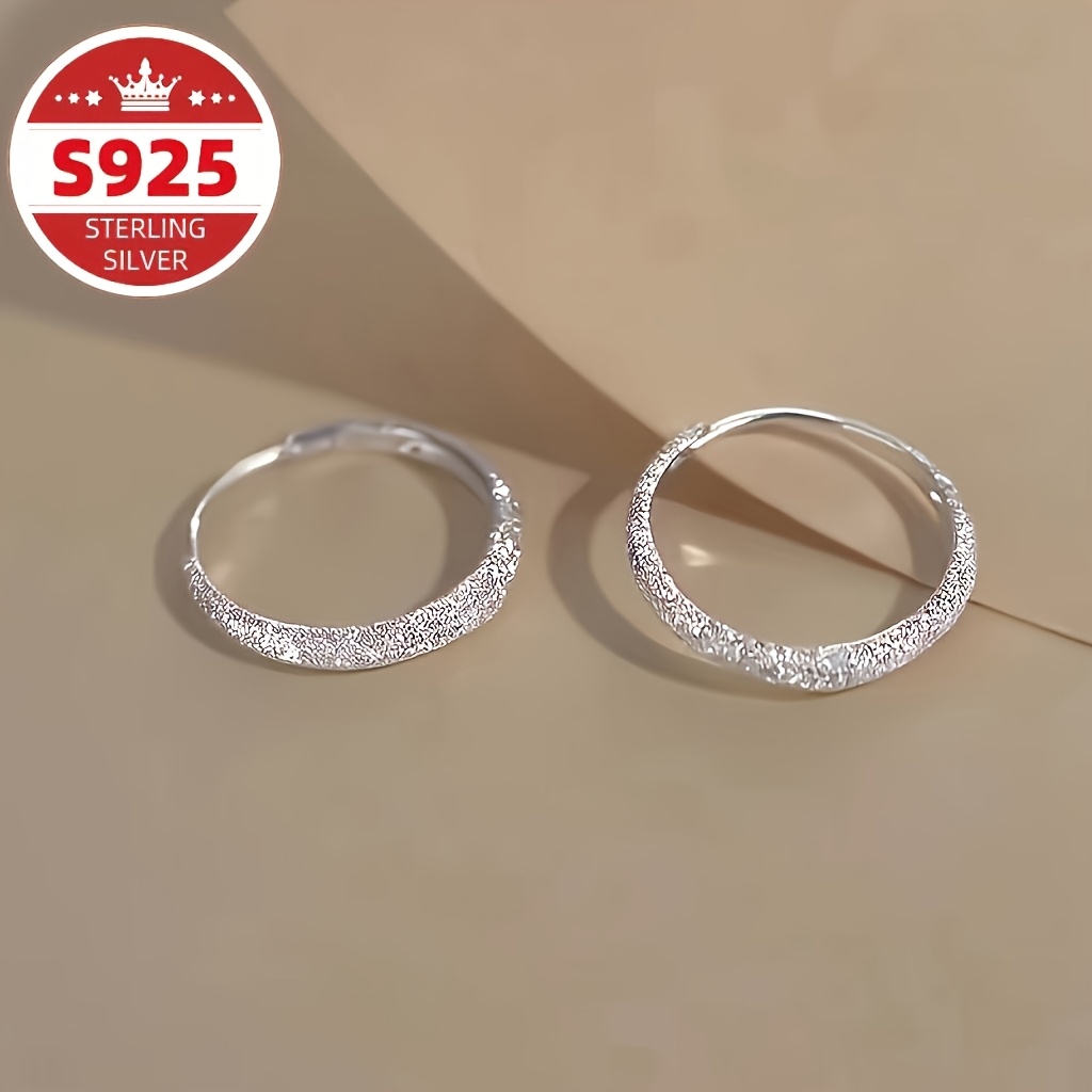 TEMU S925 Sterling Silvery Earrings Sparkling Earrings, A Must-have For, Women's Jewelry, Valentine's Day, , Christmas Gifts, Special
