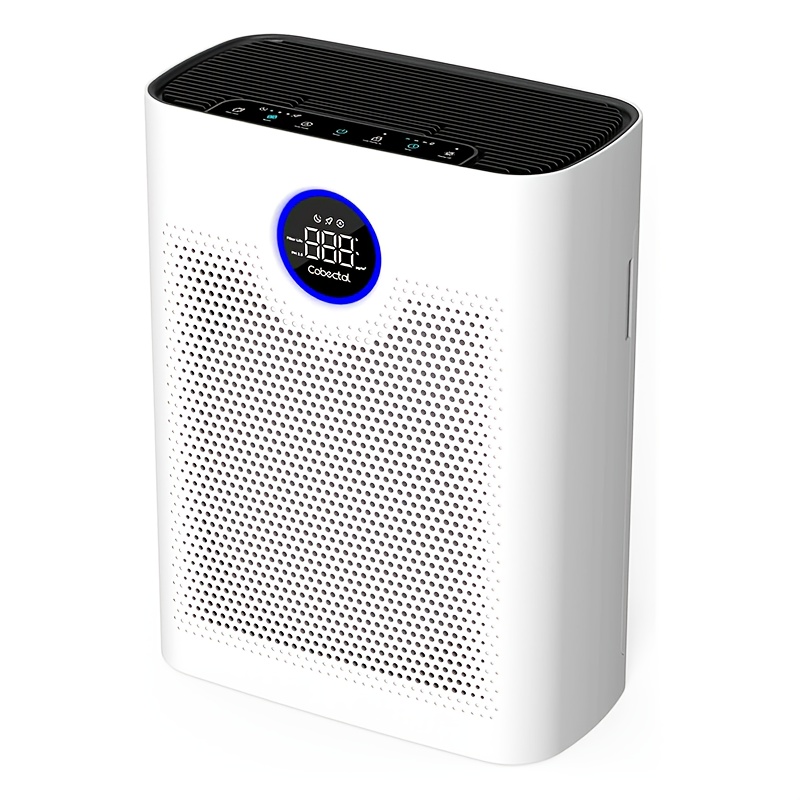 Zqa-8000a For Home, Large Rooms Up To 3150 Sq. Ft., Pet Air Cleaner With 3-in-1 Filter, Air Quality Sensor, Function, , For Living Room, Office, Rvs, White