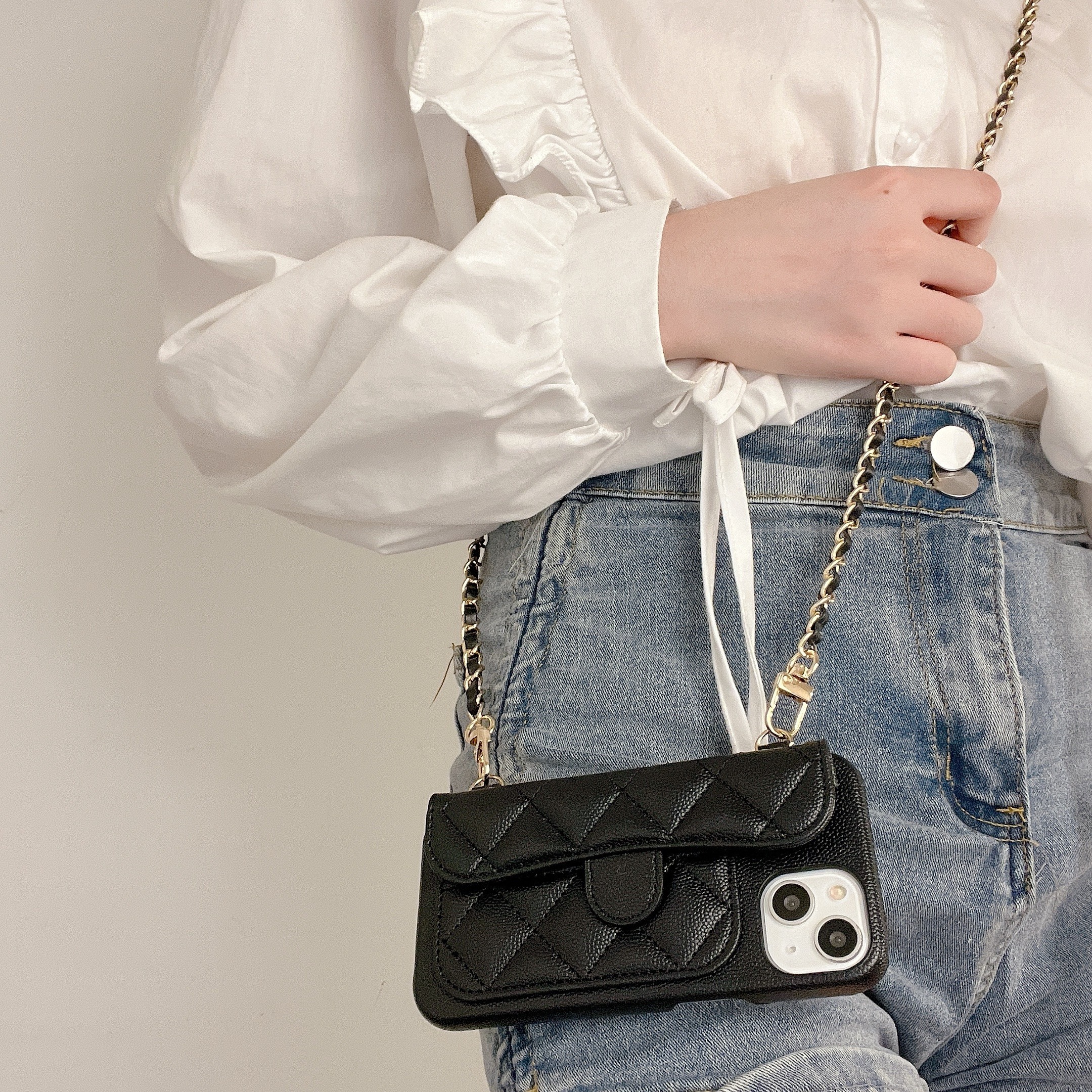 Phone Case: New High-End Classic Elegant Style Litchi Pattern Apple Phone Case Protective Cover Compatible with iPhone 16 Pro Max 15 14 13 12 Pro Max 11 Flip Cover Wallet Design with Card Slots Camera Protection and Lanyard