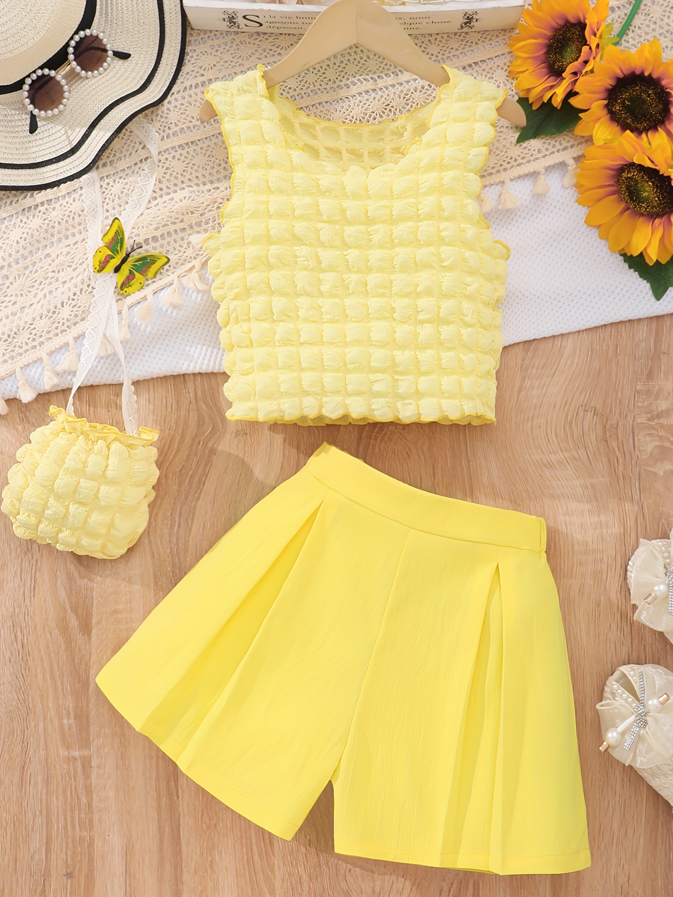 Girls Yellow Tops - Temu Canada