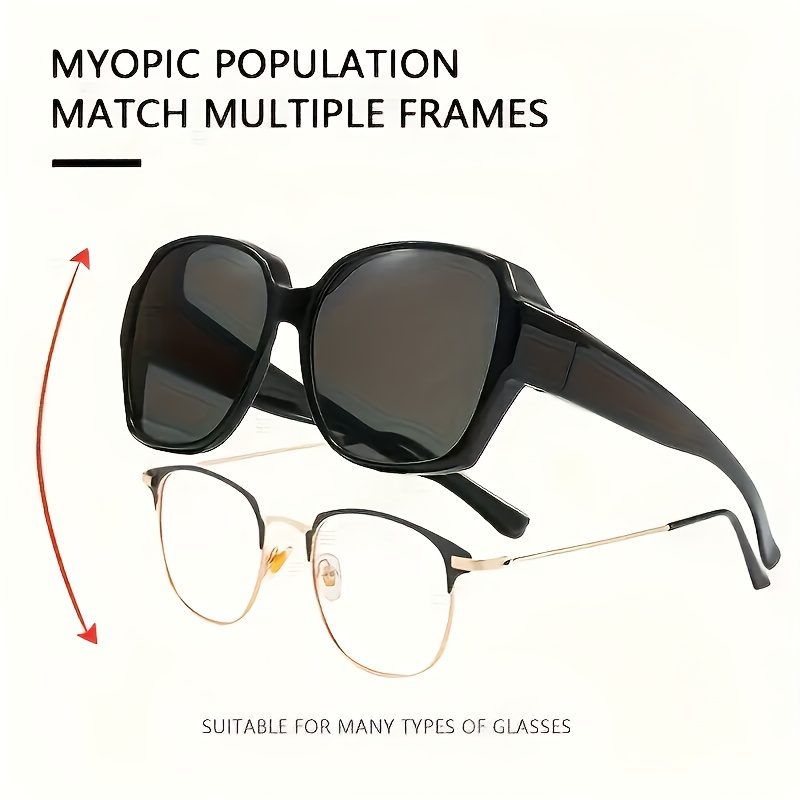 a new pair of clip on vintage style eyeglasses with large frames suitable for   men and women covering regular fashion glasses an   for gifting