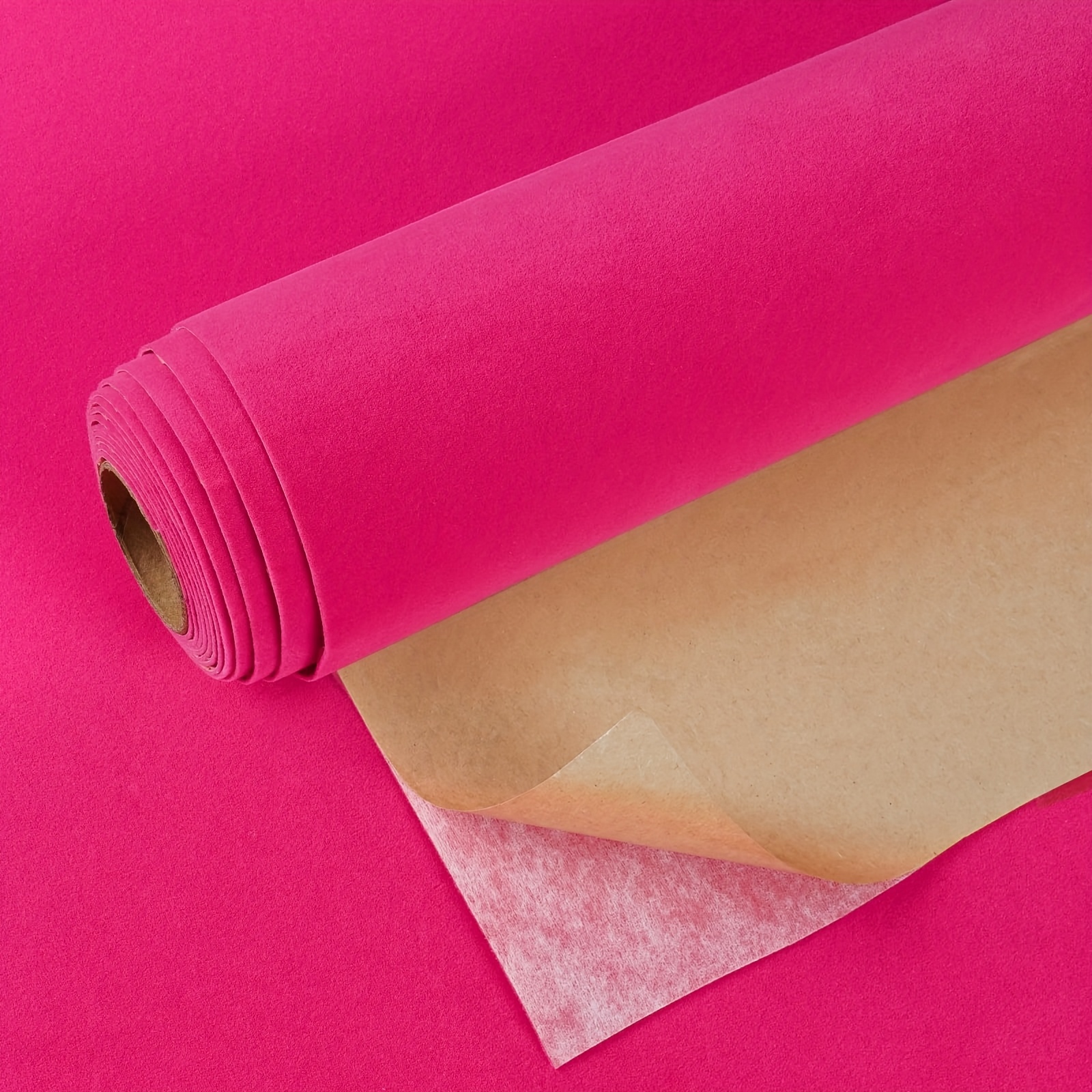 Self-adhesive Fabric, Velvet Felt Sticker Roll 1.5m Long X 50cm Wide 1.2mm Thick For Crafts, Jewelry Boxes, Car And Paper Projects , Craft Materials Car Additions, Plush End