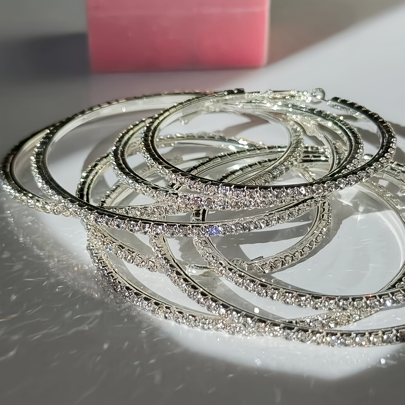 

A Set Of 6 Stylish, Elegant, Sexy, Simple And Exaggerated Large Hoop Earrings, Suitable For Holidays, Vacations, Parties, Dates, Gifts, And .