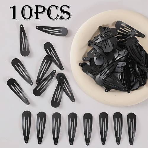 10 40pcs of matte black teardrop hair clips designed for women 1 96 inches non slip hairpins suitable for daily use braids bangs showers and makeup bohemian minimalist hair additions hair clips bun securing clips