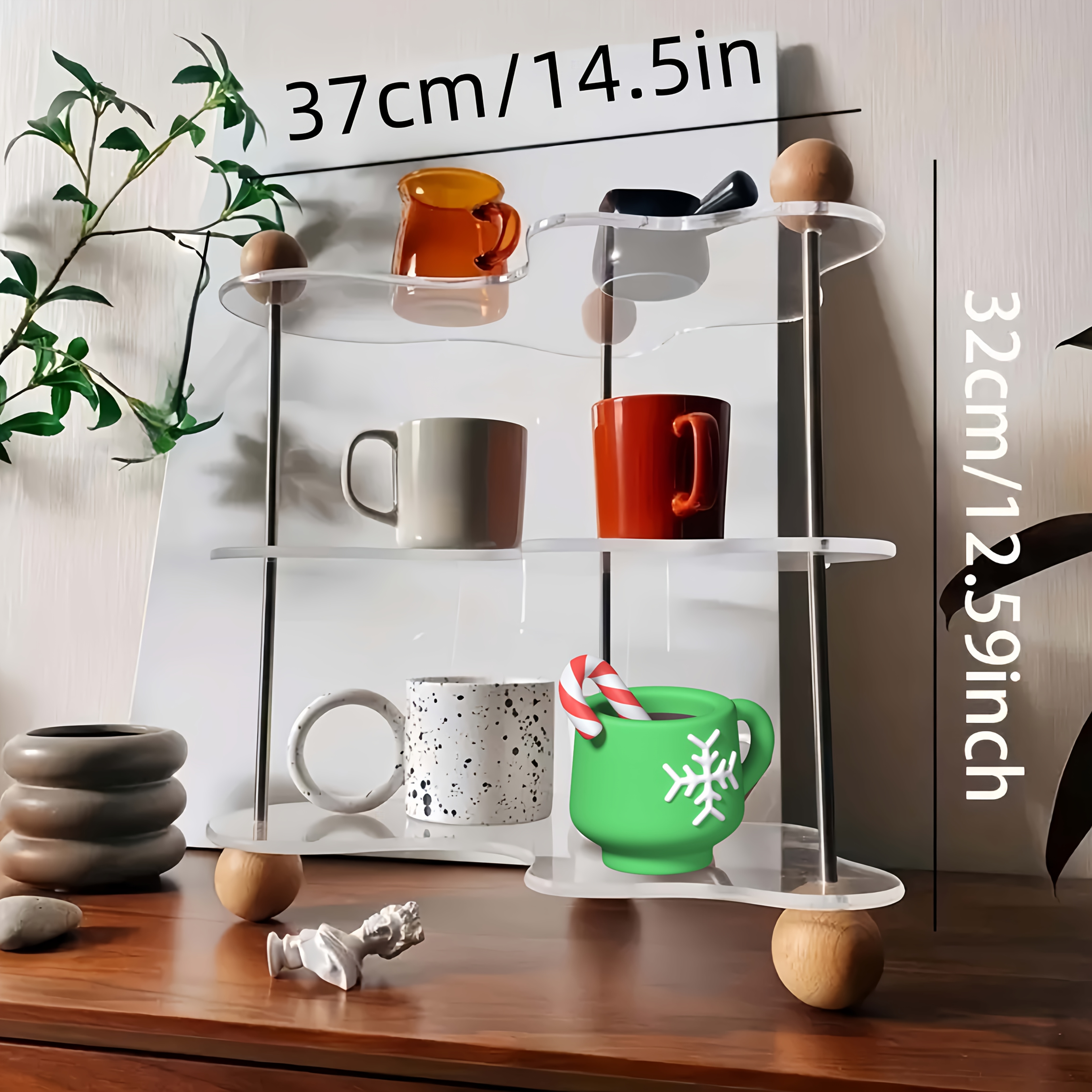 TEMU Acrylic Display Stand For Figurines And Collectibles, Cup Holder, Kitchenware Rack
