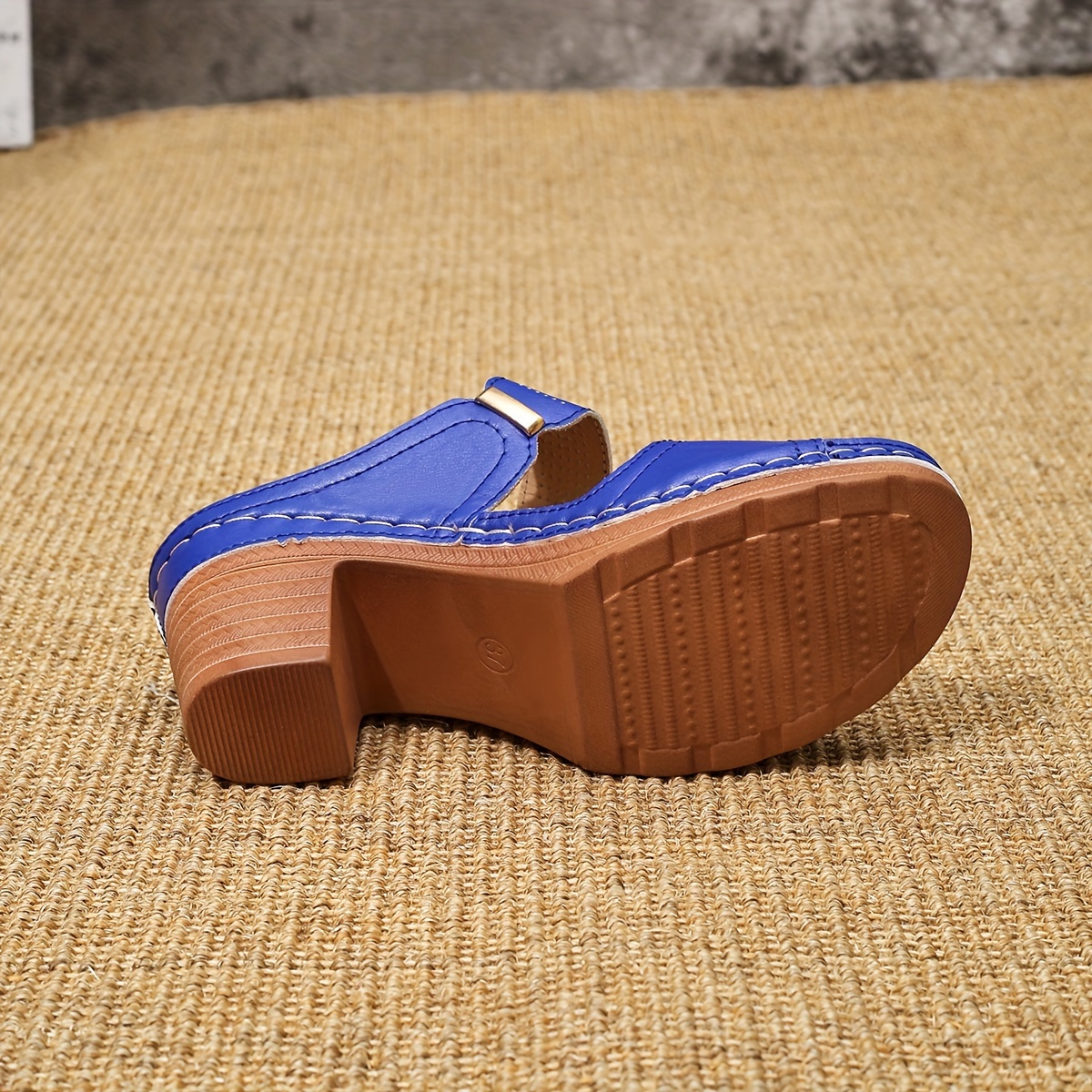 women s chunky heel sandals fashion open toe dress pumps details 16