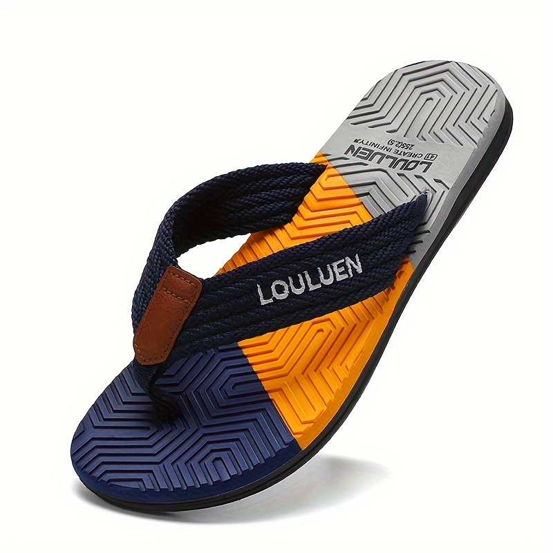 Men's Fashion Trendy Flip-flops, Casual Men's Shoes, Toe-post Slides, Men's Fashion Sandals, Home Slippers, Multicolor Slides