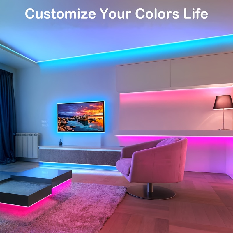 1pc 5v rgb3535 led strip with usb and three key control for colorful tv background decorative light for living room and bedroom ambience details 5