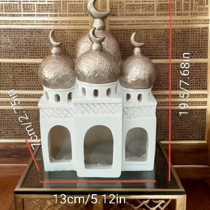 1pc middle eastern arabic style castle ornament jewelry box resin decorative suitable for ramadan and universal holidays non electric Product details 2