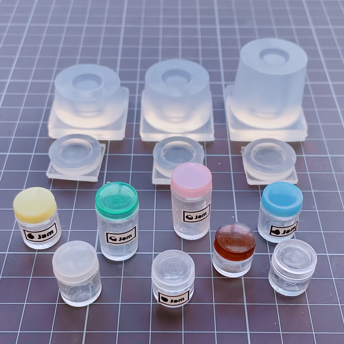 

1 Set Of Miniature Simulation , Rectangular Casting For , Jam , Clear Sealable Vials, Jewelry , Uv Compatible