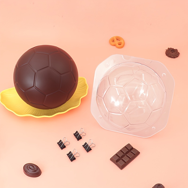 

Createklat Moule à Chocolat Ballon de Football - Démoulage Facile, Plastique Plomb, pour les Bonbons DIY &