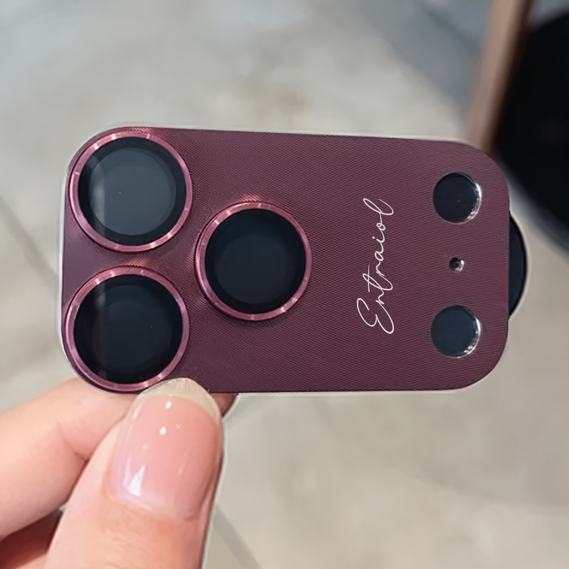 TEMU Personalized Custom Name Letter Luxury Cd Pattern Metal Frame Camera Lens Protector Compatible With For Iphone 18 Pro Max 18 Pro 17 Pro Max 17