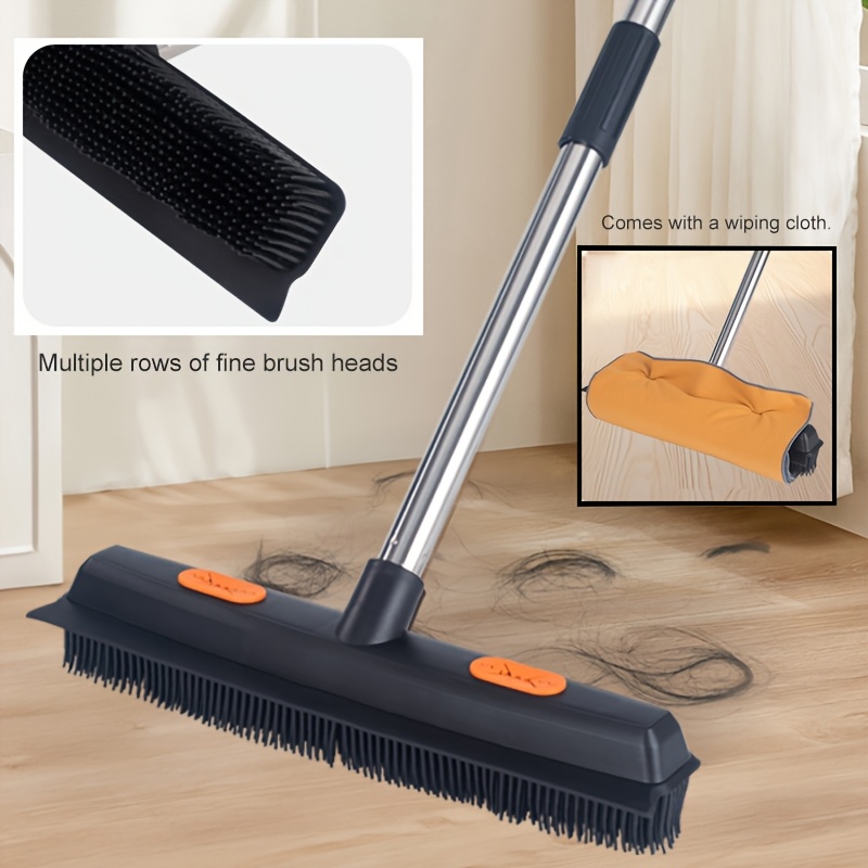Broom Dog Hair Rake Rubber Broom Carpet Rake Pet Hair Remover