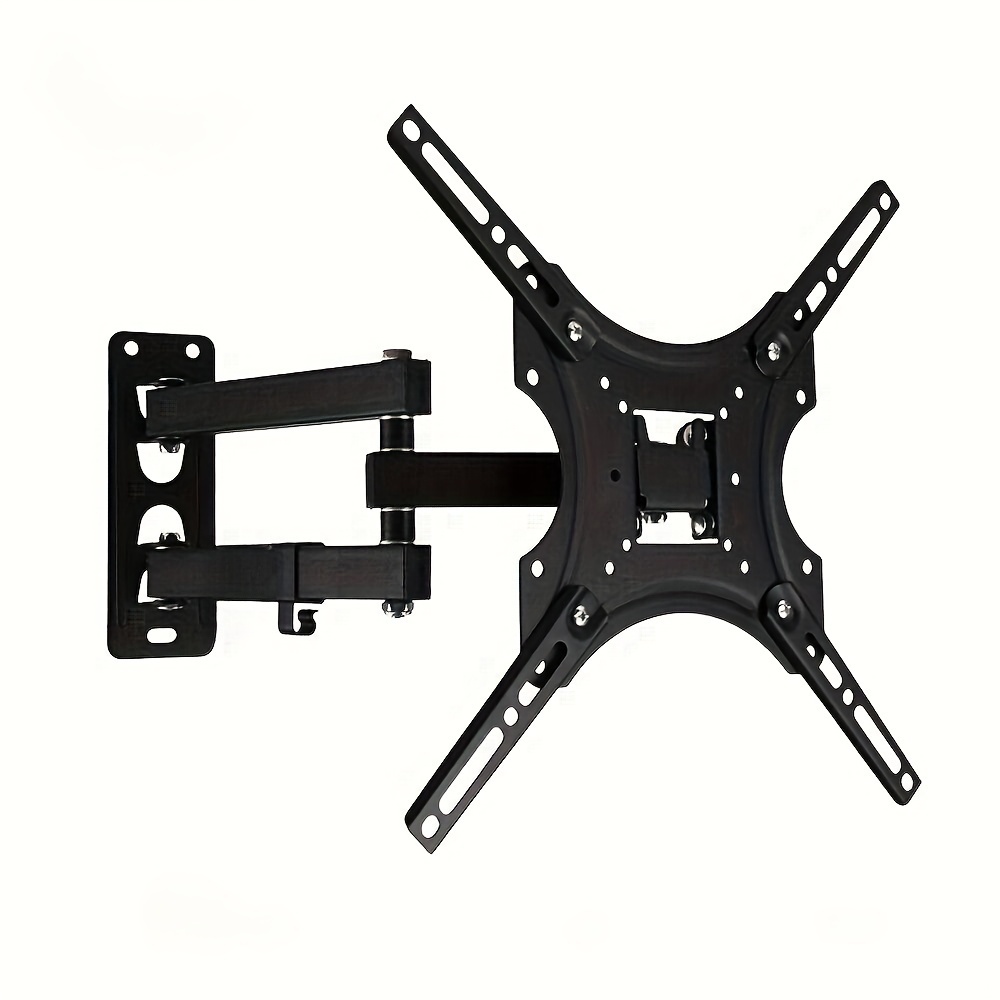 

Adjustable Full Motion Tv Wall Mount Bracket, Fits 32"-55" Screens, Swivel & Tilt Articulating Arm, 15.75" Extension, Heavy-duty Black Steel, Easy Installation, Home Entertainment Accessory