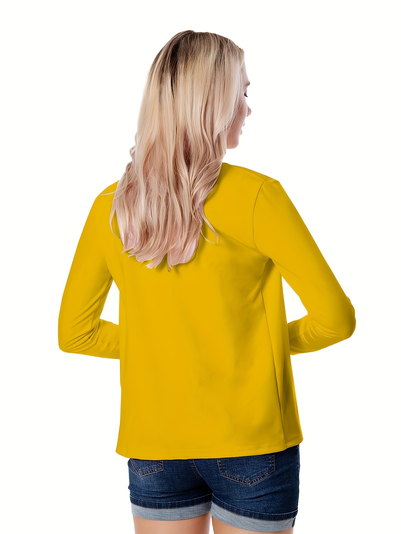 Women'S Lightweight Long Sleeve Casual Blazer - Solid Color Notch Lapel Jacket for Spring & Fall, Versatile Office & Casual Attire, Spring Outerwear, Sophisticated Style, Notch Lapel Design