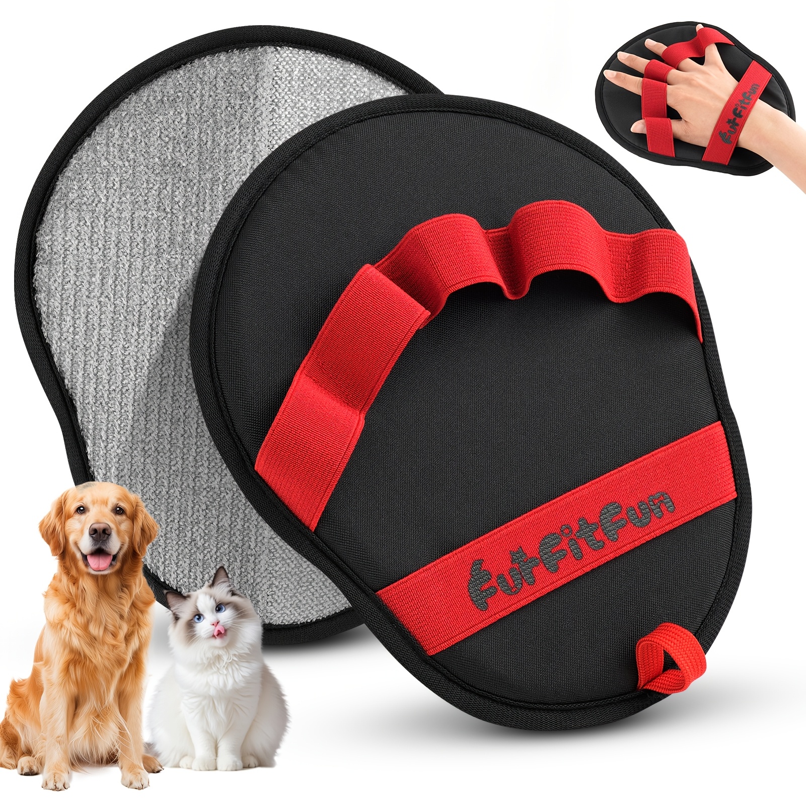 TEMU Pet Hair Removal Glove For - Reusable Electrostatic Magic Brush For Couch, Carpet, Car Seat, Bedding