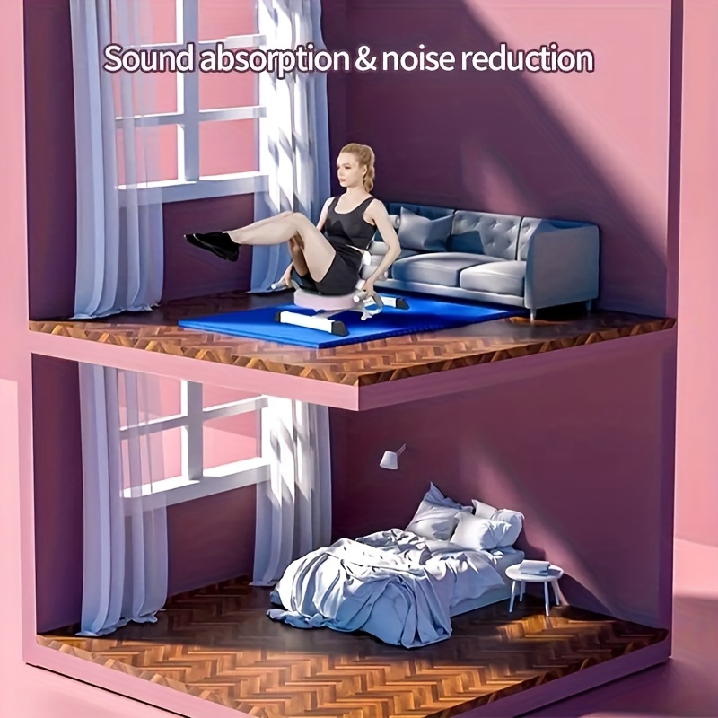 1pc Foldable Abdominal Exercise Equipment - Spring-Assisted Sit-Up Assistant with 360° Rotating Disk, Durable Iron, Transparent Pink - Ideal for Core Strengthening & Muscle Toning, Gym Accessories