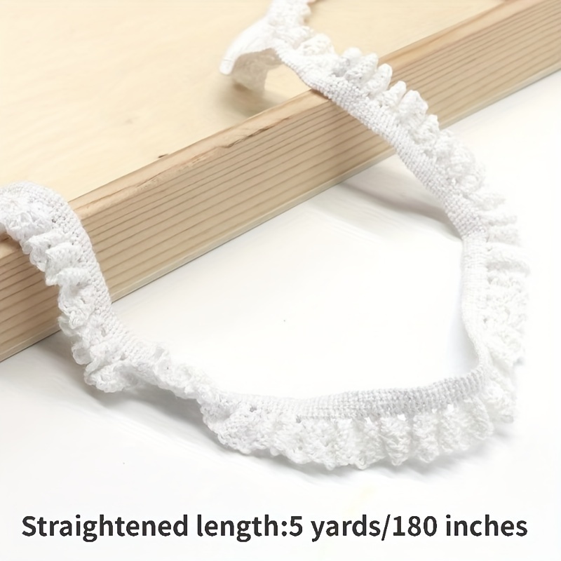 5-yard Stretch Lace Trim, Colorful Trouser Hem, Embroidered Lace Accessory, Decorative Mushroom-style Thread Lace