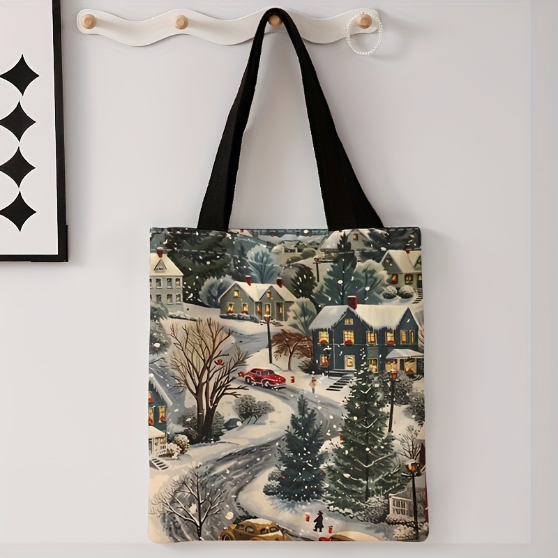 

Christmas Eve Tote Bag - Reusable, Multifunctional Shoulder Bag Letter