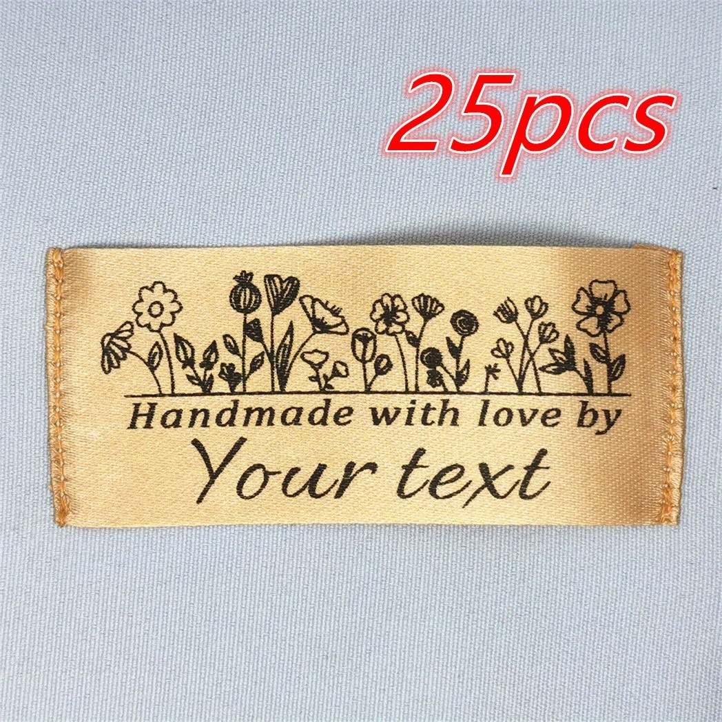 TEMU Customized 25pcs Ribbon Labels, Personalized With Your Text, Customized Your Products