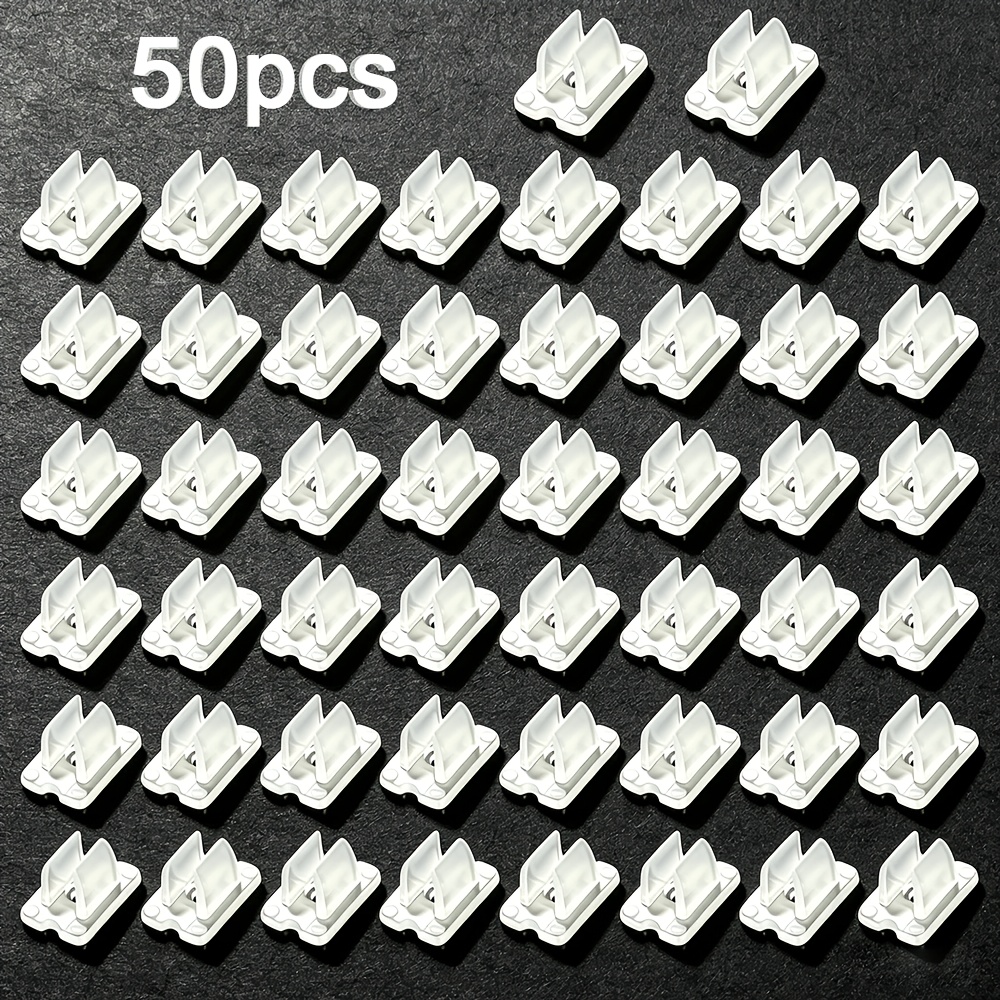 TEMU 50 pinces en plastique pour bande LED , 3 mm, supports de montage à trou de vis unique, compatibles avec les bandes lumineuses flexibles en de