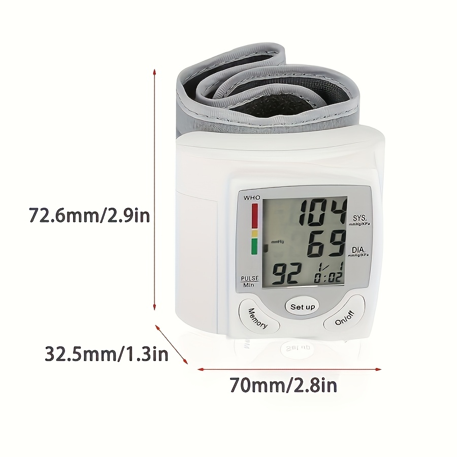   kun automatic digital wrist   adjustable cuff with heart rate monitor who health indicator battery  d batteries not included for home use easy to   portable design Product details 4
