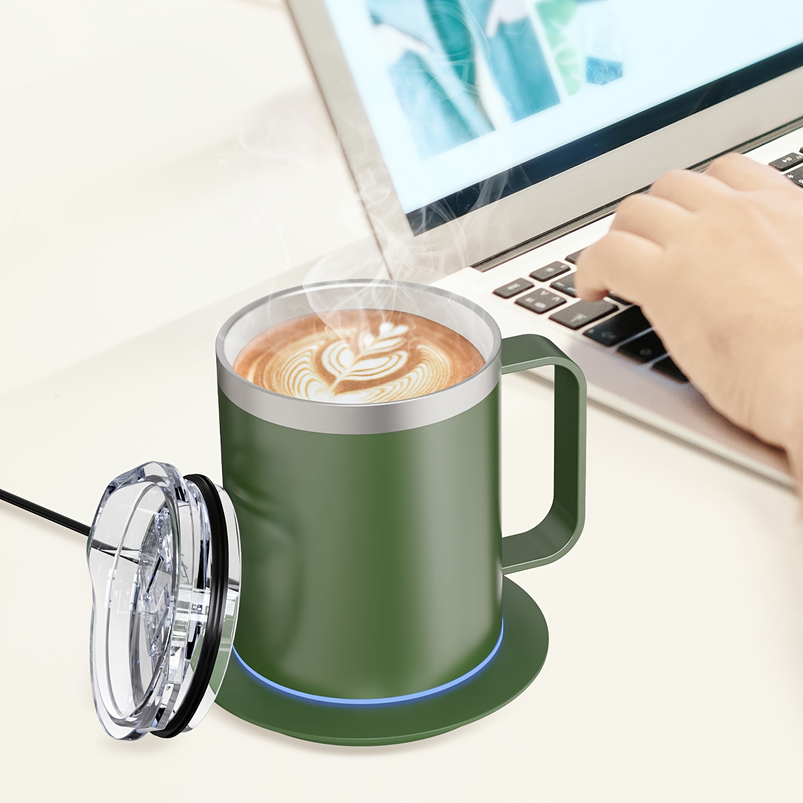 coffee warmer mug set electric heated coffee mug 10hrs auto - Temu