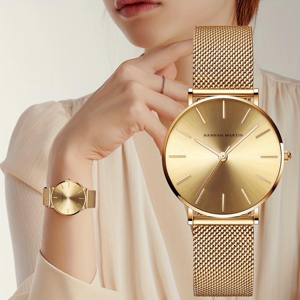 

Sophisticated Women's Quartz Watch Water-resistant Stainless Steel & Elegant Analog Display Gifts For Eid