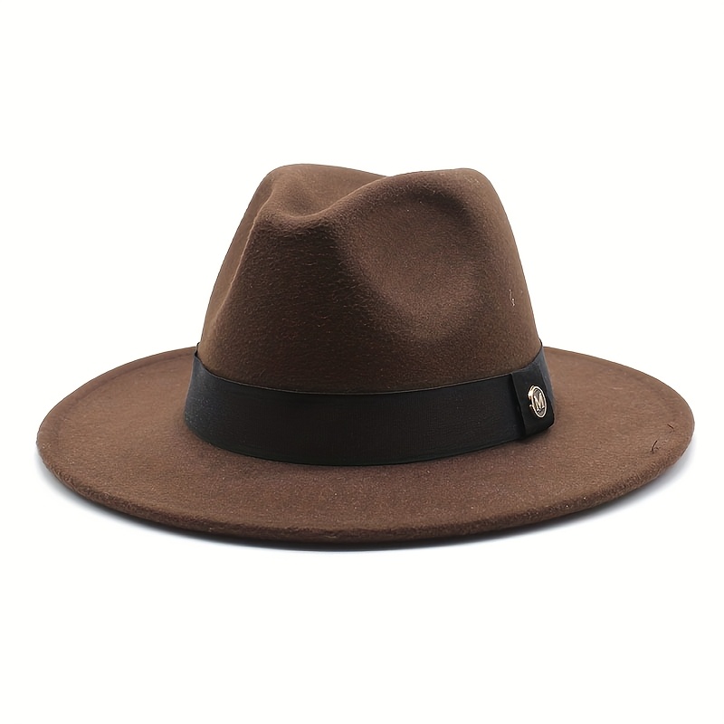 TEMU Flat Brim With M Size Western Cowboy Hat Suitable For , Gifting Etc