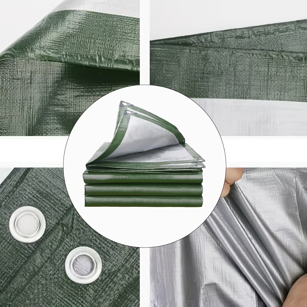 Outdoor Camping, Rooftops, Yards, Swimming Pools, Boats, And Garage Covers Are Suitable for Versatile Christmas Gifts. The Outdoor Awning Fabric Is in Green And Silver.