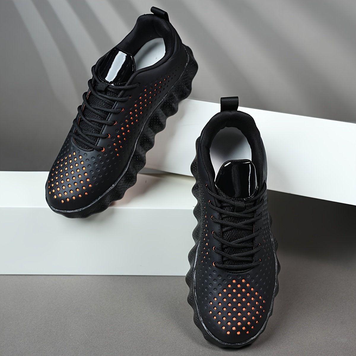 AZBZCZ Men's Low-Top Sneakers Upper & Sole Cushioned Sole - Minimalist Round Toe Lace-Up Casual Shoes Suitable for Outdoor, Gym, Daily Wear, - Comfortable Athletic Footwear for Urban Style and -Terrain Use