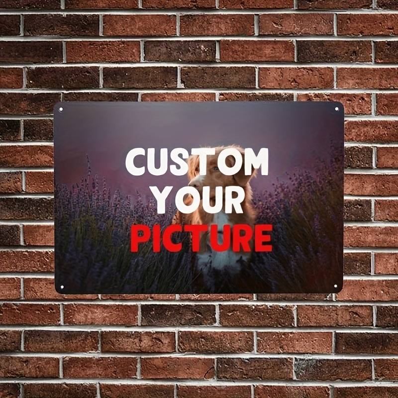 TEMU Personalized, 1pc, Metal Sign Decoration, You Can Your Pictures. Perfectly Suitable For Valentine's Day Gifts, Outdoor, Farm, Garden Decoration,