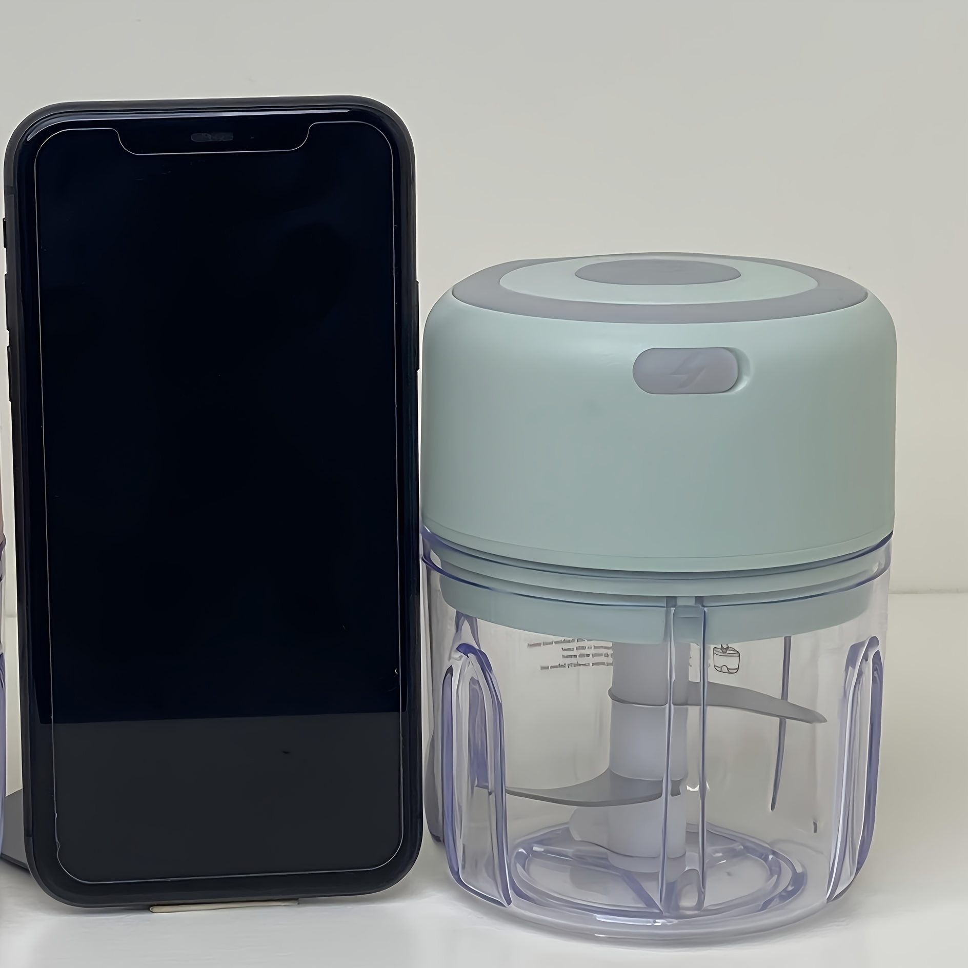 Cordless Electric Garlic Chopper and Mini Food Processor with USB Rechargeable Battery, 1600 RPM Motor, Compact Portable Design for Garlic,