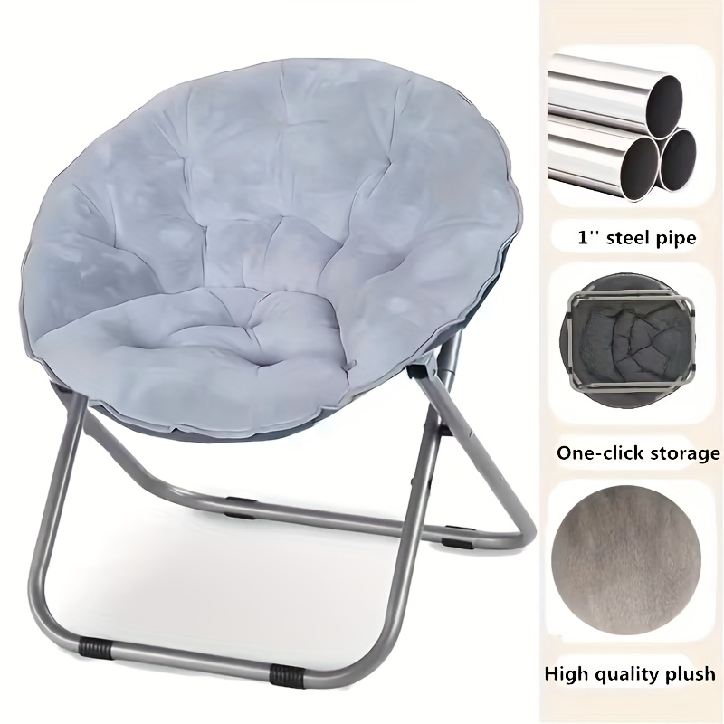 foldable moon chair extra large fabric metal Temu