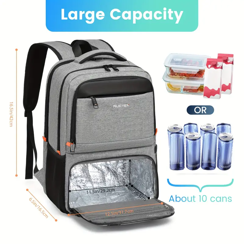 backpack lunch box laptop MATEIN Women sunglasses hook and hidden anti Insulated Lunch Box Backpack With