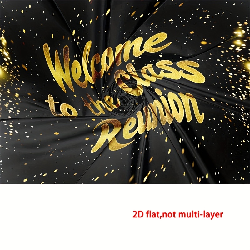 Welcome Class Reunion Banner – Gold-Glitzer Banner Für Klassentreffen, Geburtstage, Jubiläen (DIY-Deko)